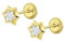 TIME ROAD Boucles d'oreilles HIN00199/4 or pour enfant, 4, Dorée, Pas de gemme