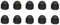 Lot de 10 cache-écrous hexagonaux M16 (16 mm) en nylon à tête bombée pour vis, boulons, capuchons de protection, noir