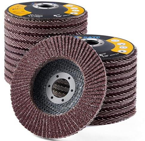 SATC Flap Discs 115mm 20 Pack Grinding Discs 120 Grit for Angle Grinder to Sanding Grinding Metal Wood