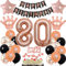 Rosegold 80 Jahr Geburtstag Frau, Rosegold Luftballon 80 Geburtstag Frau, 80. Dekorationen Frauen, Schwarz 80. Party Deko, Geburtstagsdeko 80 Jahr Schwarz