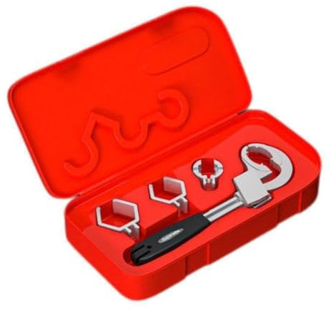 YWHWXB 4-in-1 Multifunctional Faucet Spanner with case, Adjustable Bathroom Pipe Wrench, Double Ended Wrench for Disassembly & Assembly Valves, Connecting Pipes, Faucets, Shower Heads