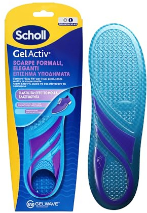 Scholl GelActiv Einlegesohlen, formelle und elegante Schuhe, dünne Einlegesohlen mit GelWave Dämpfungstechnologie, Komfort Easy Fit für die Füße, ohne enge Schuhe zu spüren, Größe L