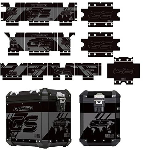 Reflektierender Aufkleber Für Motorrad-Aluminiumbox Für B&M&W Koffer 40 Jahre GS R1250GS Adventure 2019-2021 2020 Zubehör (Color : Schwarz)