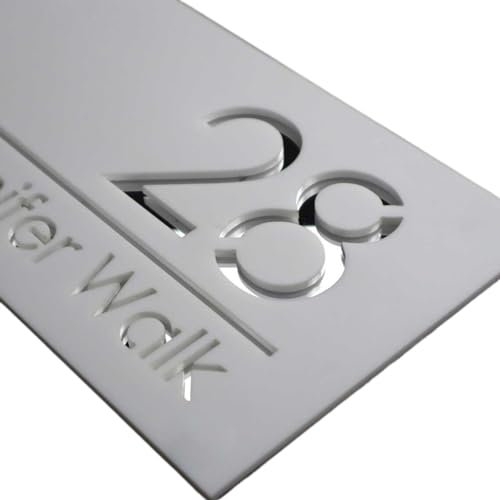 Numero De Maison Exterieur Numéros de maison modernes personnalisés, Plaque de signalisation de grande taille, extérieur en acrylique personnalisé, Plaque de numéro de maison flottante découpée au Las