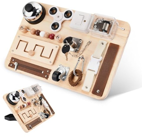 Dementia Activities For Seniors-Fidget Busy Board-Alzheimers Products for Elderly-Memory Games for Autism Adult-Dementia Gadgets-Sensory ADHD Toys-Anxiety Relief Items-Gift for Dementia Patients