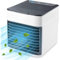 Ventilateur de table silencieux et portable, ventilateur de table puissant sans bruit avec lumière LED 4 en 1, climatiseur, humidificateur, purificateur, 3 vitesses, idéal pour la maison, le bureau et