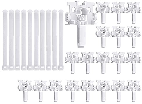 Bordhap Vertical Blind Repair Carrier with Stem Vertical Blinds Repair Kit White Blinds Replacement Parts20Pcs