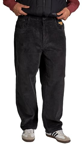 Homeboy Unisex x-tra Baggy Cord Hose, Dark Grey, 33 L32