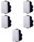MODULI FRUTTI PRESE BIPASSO 10A 16A 230V INTERRUTTORI PULSANTI SCHUKO USB DIMMER SENSORI ANTENNA RETE COMPATIBILE CON BTICINO MATIX (5x, interruttore 0-1)