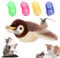 AOUZOVLI Katzenspielzeug Vogel Fliegt Elektrisch Vogelspielzeug für Katzen Flappy Bird Cat Toy mit Katzenminze Simulation Spatzenform mit 4 Bunten Federstäben Interaktives Spielzeug