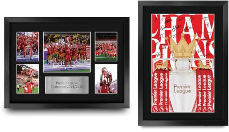 HWC Trading 2024/2025 Champs Collection Printed Memorabilia Signed Autograph Photograph Display for Football Fans and Supporters - A3 Framed