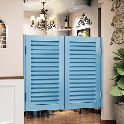 Generico Porte a Battente in Legno massello per Bar, L90xA100 cm, Design a persiana per Cucina e Arredamento d'interni, spegnimento Automatico, divisori d'ingresso a Mezza Vita, Recinzione Resistente