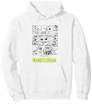 Star Wars The Mandalorian Grogu Manga Comic Pullover Hoodie
