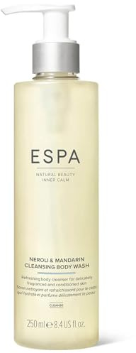 ESPA Neroli & Mandarin Cleansing Body Wash 250ml | Uplifting Aromatic Shower Gel with Essential Oils, Energising Luxury Body Cleanser for Soft, Refreshed Skin