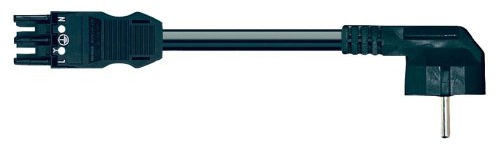 Wago Serieller Stromanschluss (Netzwerkanschluss), WindSTA MIDI WAGO 770-103/K010-165 weiblich, gerade, Nbr Gesamtpolig: 2 + PE 25 A, schwarz, 1 Stück