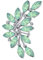 Fashion Large Aqua Green Marquise Crystal Statement Leaf Brosche Pin Für Frauen Für Mutter Versilbert Messing