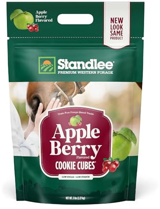 Standlee Apple Berry Cookie Cubes, Forage Based Horse Treat, 5lb