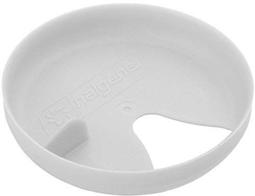 Nalgene Easy Sipper - 53mm Universal Splash Guard for Wide Mouth Bottles - White, Dishwasher Safe, Sipping Lid Accessory
