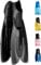 CRESSI Agua Fins Black 35/36 - Self Adjusting Flossen für Tauchen, Apnoe, Schnorcheln und Schwimmen, Schwarz, 35/36