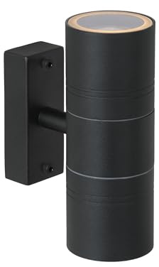 LUCIDE ARNE-LED - Wall Spotlight/Wall Light Indoor/Outdoor - Ø 6,3 cm - LED - GU10 (MR16) - 2x5W 2700K - IP44 - Black