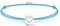 Thomas Sabo Bracciale di Corda Turchese da Donna Argento Sterling 925