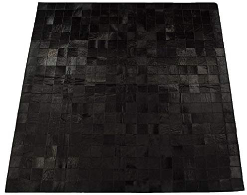 generisch KUHFELL Teppich SCHWARZ Patchwork 200 x 200 cm Fell Teppich