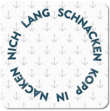 Interluxe LED leuchtender Untersetzer - Nich lang schnacken - beleuchteter Untersetzer als Geschenk oder Tischdeko