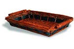 Bandeja Mimbre Jamaica Rectangular. Bandeja de Mimbre Grande. Bandeja de Mimbre almacenaje. Bandeja de Mimbre Grande decoración. Bandeja de Mimbre Grande rústica (60 × 40 × 11)