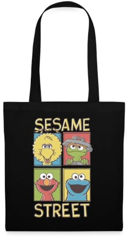 Spreadshirt Sesamstraße Bibo, Oscar, Elmo, Krümelmonster Stoffbeutel