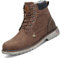 Mishansha Scarpe Uomo Invernali Stivaletti Donna Invernali Scarponcini Invernali con Pelo Comode Stivali Invernali Marrone 56,GR.44