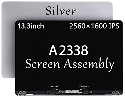 GBOLE Pantalla de repuesto para MacBook Pro Retina 13.3 A2338 EMC 3578 MYD83 MYD92 MYDA2 MYDC2 Full LED LCD Asamblea completa