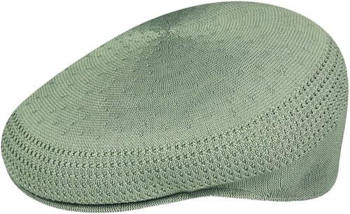 Kangol Tropic Ventair Flatcap 504 Schiebermütze Schirmmütze Herrencap Sommercap Damencap Pepe Damen/Herren - mit Schirm Frühling-Sommer - L (58-59 cm) helloliv