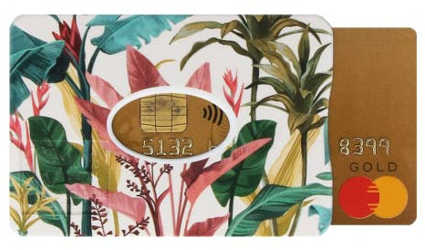 Color Pop étui Rigide 1 Carte PVC imprimé - 6 x 9,1 cm - Fabrication française - Imprime Tropical