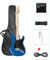 GLARRY Full Size Electric Guitar Kit for Beginner, GST Series Starter Package with 20W Amp and Accessories Pack Gig Bag, Strap Pick, Tremolo Bar, and Cable (Blue)