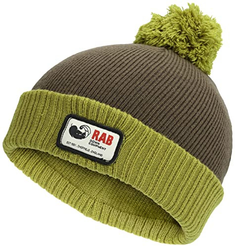 Rab Essential Bobble Pom Beanie für den Alltag & Skifahren, army, One size
