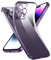 Supdeal Crystal Clear Case for iPhone 14 Pro Max, [Not Yellowing] [Camera Protection] Transparent Shockproof Protective Phone Case Soft Silicone Slim Cover, 6.7, Purple