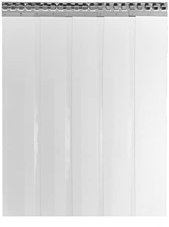 PVC Streifenvorhang 3x300mm Glasklar Transparent Höhe 5.00m x Breite 1.00m. Lamellenvorhang mit Schallschutz bis zu 30db. umweltfreundlicher Stallvorhang. PVC Vorhang recyclebar fertig vormontiert