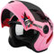 Casque de Moto intégral pour Adulte pour Homme et Femme Modulable Flip Up Dual Visor Casque Moto Cyclomoteur Street Racing Casques avec Plaque réfléchissante Approuvé Dot/ECE,Rose,One Size