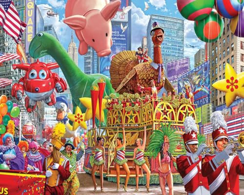 White Mountain New York Thanksgiving Parade Jigsaw Puzzle Thanksgiving Puzzles 1000 Pieces for Adult and Families