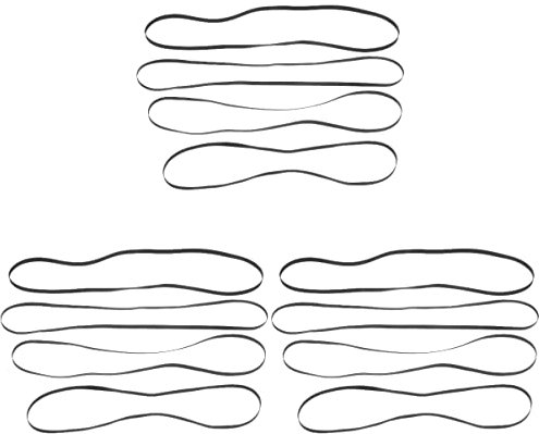 Milisten 12 pcs Vinyl Phonograph Recorder Belts Replace Turntable Belts Video Drive Belts