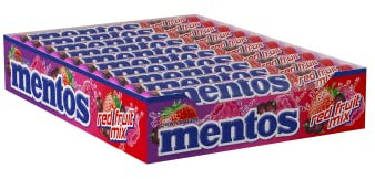 Mentos Mix de Frutos Rojos, Caramelo Masticable - 20 unidades de 38 gr (Total 760 gr)