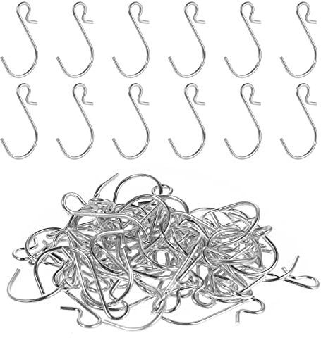 Prasacco 50 Stück S-förmige Haken, Edelstahl Metallbügel Klein S-förmige Metallhaken Dekorationshaken für Zuhause, Büro, Badezimmer, Küche, Schlafzimmer, Drinnen und Draußen zum Aufhängen (4 cm)