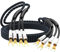 Tertullus 1 par de cables de alta gama OFC chapados en plata con conector banana HiFi para cine en casa, amplificador, altavoz, sistema Hi-Fi, conector banana para conector banana de 2 m