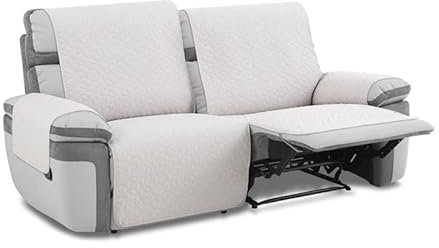 MAXIFUNDAS-Housse de canapé rembourrée Relax 2 Places Slam, Ivoire. Salvasofá répulsif Liquide et avec Envers antidérapant, Ivore