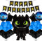 26 Stück Geburtstag Luftballons Junge,Cartoon Luftballons,Schwarz Folienballons,Luftballons Kindergeburtstag Deko,für Kinder Geburtstagsfeier Dekoration