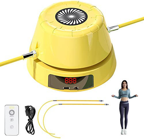 Machine à sauter électrique intelligente et automatique - Corde à sauter multijoueur réglable avec compteur LED - Corde à sauter pour la salle de sport, les fêtes, la maison