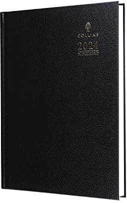 Collins Debden Standard Desk Terminplaner 2024, A4, Tagesansicht, Business-Terminplaner und Organizer, Januar bis Dezember 2024, Tagesplaner, Schwarz, A44.99-24