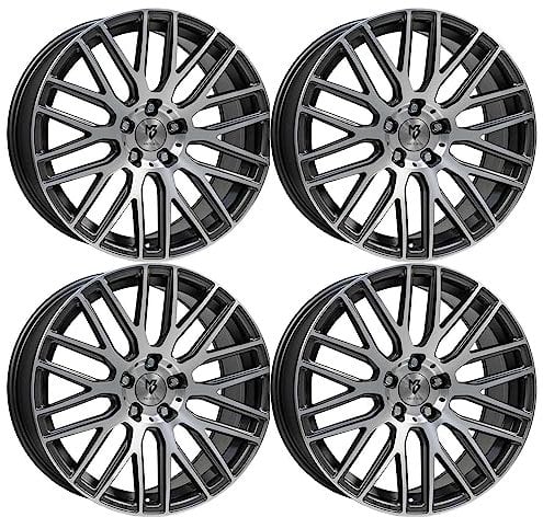 4x MB Design Felgen KV4 9.0Jx20 ET35 5x112 Mattgrau poliert kompatibel mit VW Arteon EOS ID.4 ID.5 Passat Phaeton Scirocco R Scirocco Tiguan