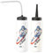 MYJIO Bouteille d'hockey sur glace, 1L, réutilisable, anti-fuite, avec paille, en plastique, pour activités sportives en plein air