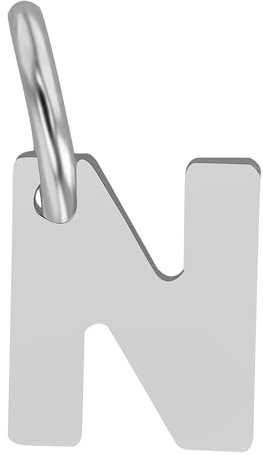 Akzent Feinsil Unisex-Kettenanhänger Buchstabe 925er Echt Silber rhodiniert (N)